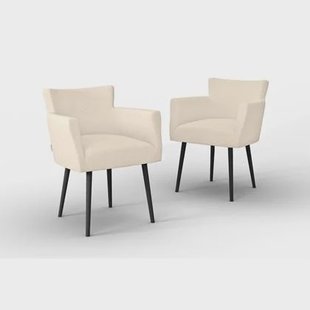 NADUVI Collection Set van 2 eetkamerstoelen Billie linnen NADUVI Collection Set van 2 eetkamerstoelen Billie linnen