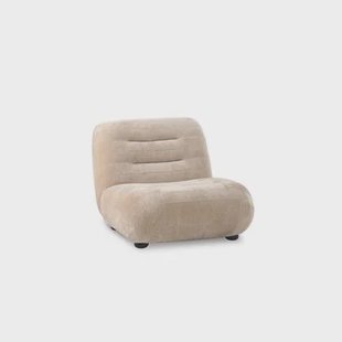 Dutchbone Wyatt Fauteuil Velours Beige