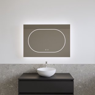 Spiegel Gliss Design Nova 120x70 cm Incl. Spiegelverwarming Direct en Indirect LED-verlichting Spiegel Gliss Design Nova 120x70 cm Incl. Spiegelverwarming Direct en Indirect LED-verlichting
