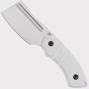 Kansept Korvid S G2030A2 Stonewashed 14C28N, White G10, vaststaand mes, Justin Koch design