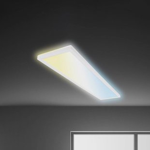 Briloner LED paneel Tava CCT, wit, 98 x 20 cm, achtergrondverlichting, kunststof