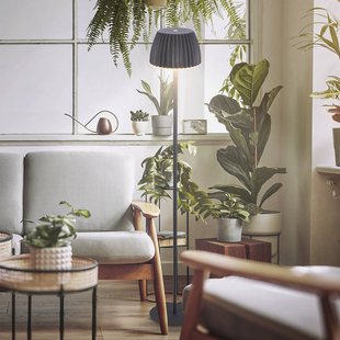 Briloner LED vloerlamp Brilo unplugged Riffle, antraciet