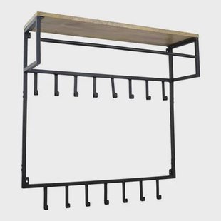 LOFT42 Petri XL Kapstok - 15 haken - Metaal - Zwart - 100x105x30 LOFT42 Petri XL Kapstok - 15 haken - Metaal - Zwart - 100x105x30