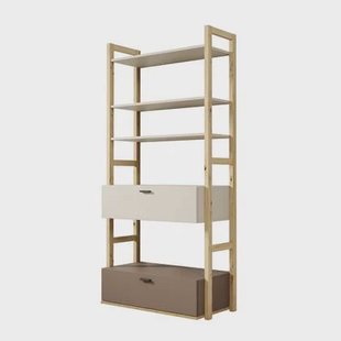 Meubella Kinderboekenkast Livingston - Beige - 85 cm Meubella Kinderboekenkast Livingston - Beige - 85 cm
