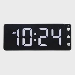 NeXtime - Tafel|Wandklok 27.2x10.8x3cm - LED - Wit - ABS - NeXtime