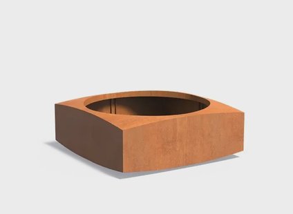 Cortenstaal plantenbak NOOA 120x120x45cm.