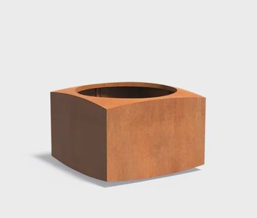 Cortenstaal plantenbak NOOA 120x120x80cm.
