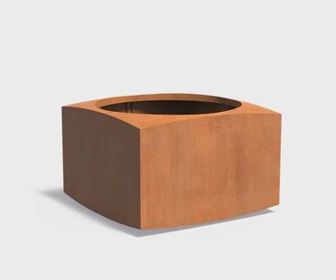 Cortenstaal plantenbak NOOA 140x140x80cm.
