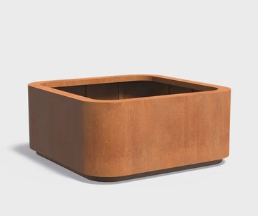 Cortenstaal plantenbak ROHIN 200x200x90cm.