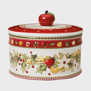 Villeroy & Boch Winter Bakery koekjestrommel M 0,55 L Wit-rood
