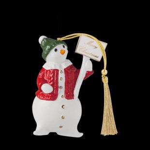 Villeroy & Boch Christmas Classics kersthanger sneeuwpop Wit