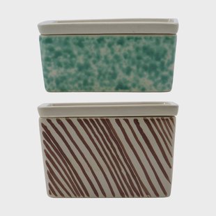 House Doctor Diva opbergdozen 2-delig Groen-bruin