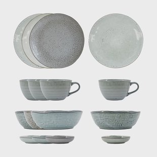 House Doctor Rustic brunchset 16-delig Grijs-blauw