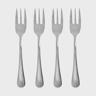 House Doctor Brush dessertvork 4-pack Zilveren afwerking