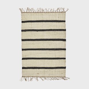 House Doctor Sima vloerkleed 60x90 cm Zwart-natuur