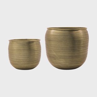 House Doctor Spot bloempot 2-delig Gouden