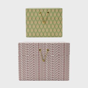 House Doctor Keep opbergdozen rood-khaki 2-delig