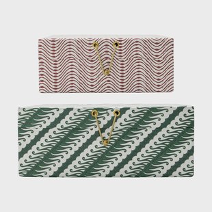 House Doctor Keep opbergdozen rood-groen 2-delig