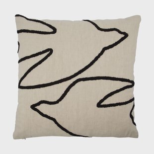 House Doctor Fly kussenhoes 50x50 cm Black-off white