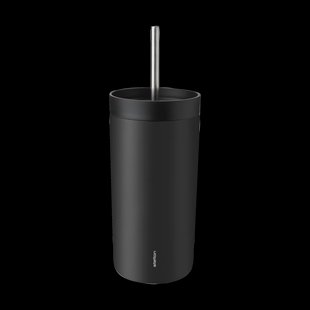 Stelton To Go Sip thermosbeker met rietje 0,4 L Soft black