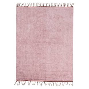 Beliani - CAPARLI - Vloerkleed - Roze - 140 x 200 cm - Katoen