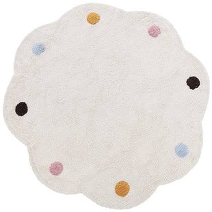 Beliani - DUREVI - Vloerkleed - Lichtbeige - 120 cm - Katoen