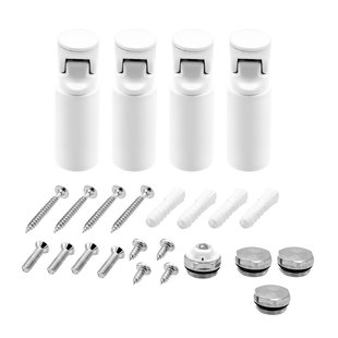 Bevestigingsset Handdoekdroger BWS Jackson 4 st. Wit