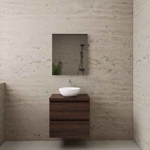 ACTIE BWS Badmeubel | Paris | Sonoma Choco | 60 cm | met topplaat