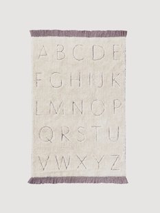 Wasbaar handgetuft kindervloerkleed ABC met letterontwerp