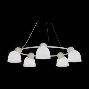 Belid Bird kroonluchter Ø95,3 cm Zand-messing-opaalglas