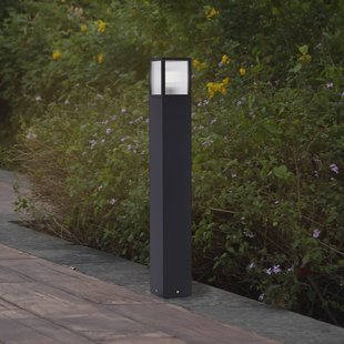 Lucande Tuinpadverlichting Klemens, 90 cm, zwart, metaal, IP54