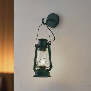 Lindby wandlamp Raisa, groen, metaal, lantaarn, E14