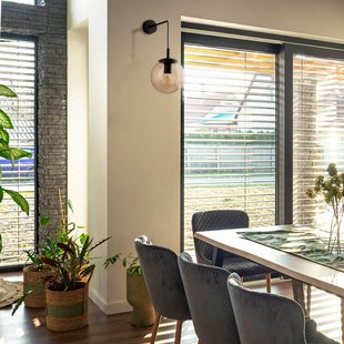 TK Lighting Wandlamp Esme, amberkleurig, hoogte 45 cm, glas, E27