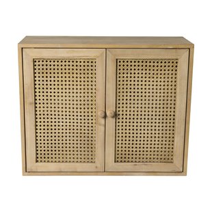 Webbing wandkast Bandung - naturel - 48.5x60x22 cm