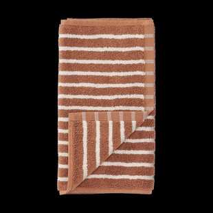 Scandi Living Drift handdoek 30x50 cm. Bruin-wit