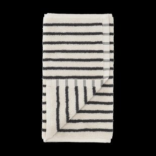 Scandi Living Drift handdoek 30x50 cm. Wit-zwart