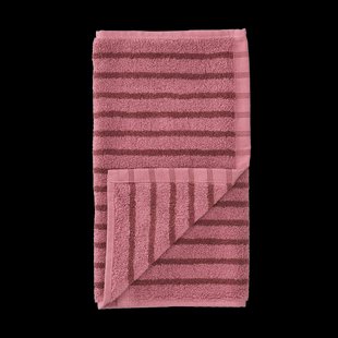 Scandi Living Drift handdoek 30x50 cm. Roze-rood