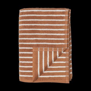 Scandi Living Drift handdoek 50x70 cm Bruin-wit
