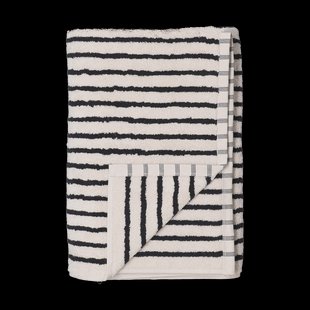 Scandi Living Drift handdoek 50x70 cm Wit-zwart