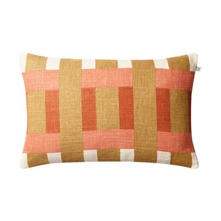 Chhatwal & Jonsson Benaras kussenhoes 40x60 cm Khaki-rose-apricot orange
