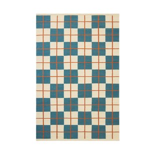 Chhatwal & Jonsson Haveli vloerkleed 230x320 cm Heaven blue-light khaki-rust