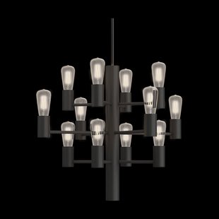 Herstal Manola Mini 12 kroonluchter Zwart