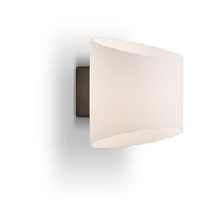 Herstal Evoke wandlamp ovaal Antraciet-opaalglas