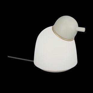 Belid Bird tafellamp 21,5 cm Zand-messing-opaalglas