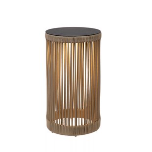 Lucide Pingi - oplaadbare vloerlamp - Ø 33,5 x 61,5 cm - 3 stappen dimbaar - IP44 - taupe
