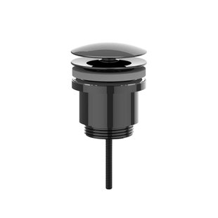 Design Afvoerplug IVY Always Open Zwart Chroom PVD