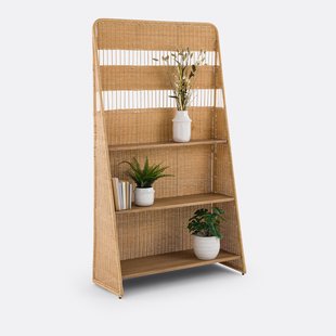 Scheidingswand, rieten en teakhout, Tressa