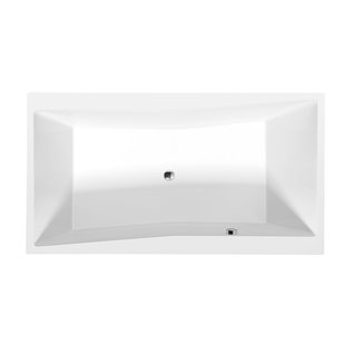 Rechthoekig Ligbad Sapho Quest 180x100x49 cm Mat Wit