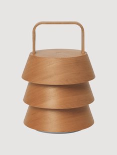 Mobiele LED-tafellamp Luver gemaakt van Douglas hout