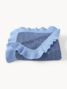 Katoenen plaid Pansy met franjes